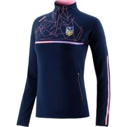 Limerick GAA Women's Dolmen Brushed Half Zip Top Marine / Pink / Purple