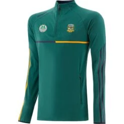 Meath GAA Men's Dolmen Brushed Half Zip Top Green / Marine / Amber