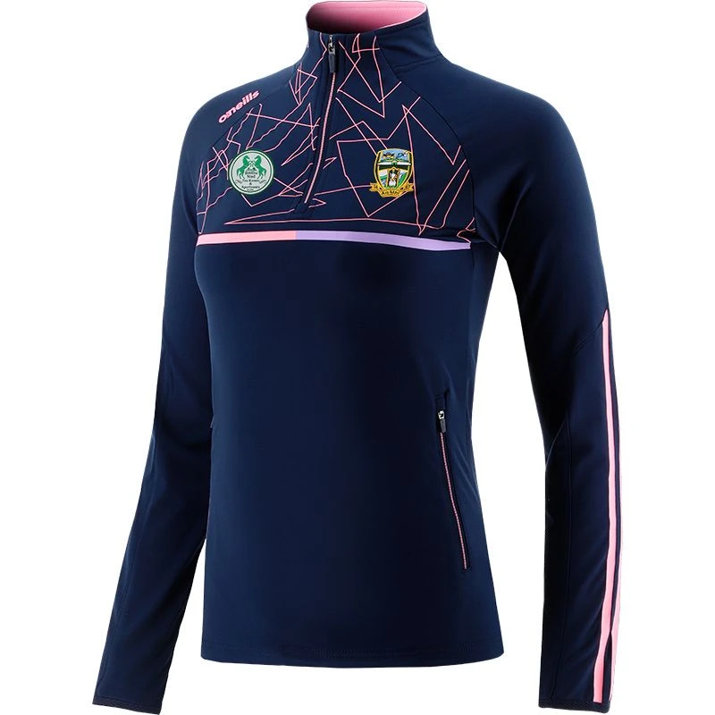Meath GAA Women's Dolmen Brushed Half Zip Top Marine / Pink / Purple