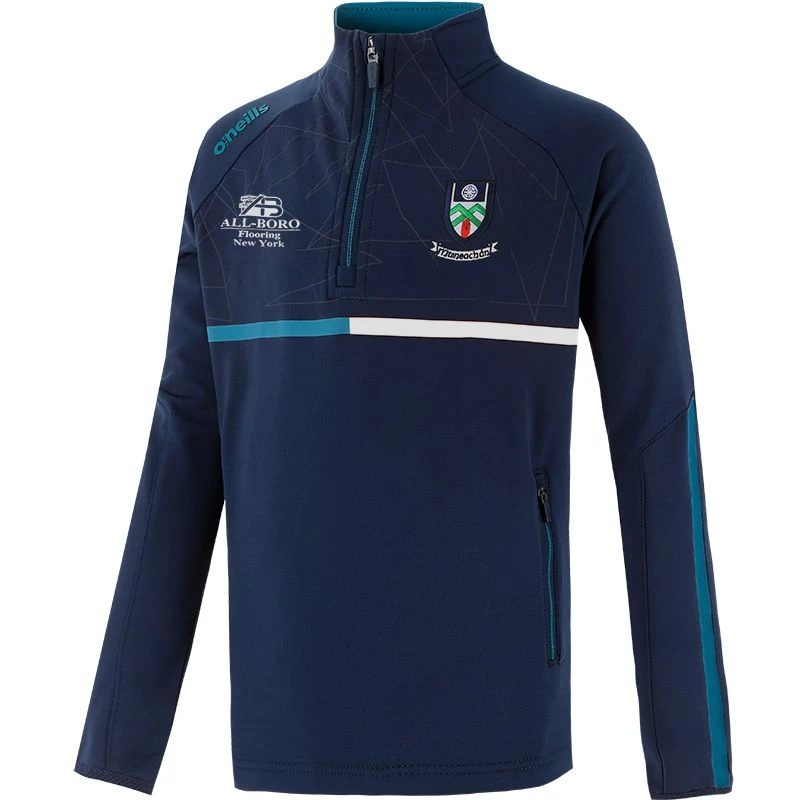 Monaghan GAA Kids' Dolmen Brushed Half Zip Top Marine / Blue / White