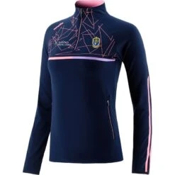 Roscommon GAA Women's Dolmen Brushed Half Zip Top Marine / Pink / Purple