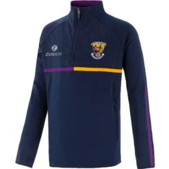 Wexford GAA Kids' Dolmen Brushed Half Zip Top Marine / Purple / Amber