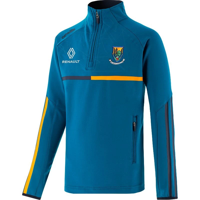 Wicklow GAA Kids' Dolmen Brushed Half Zip Top Blue / Marine / Amber