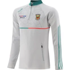 Mayo GAA Men's Dolmen Hybrid Half Zip Top Silver / Green / Red