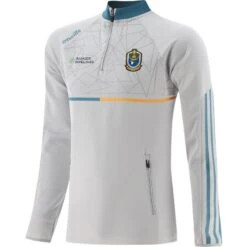Roscommon GAA Kids' Dolmen Hybrid Half Zip Top Silver / Blue / Amber
