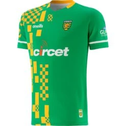 Donegal GAA Kids' Short Sleeve Training Top Green / Amber