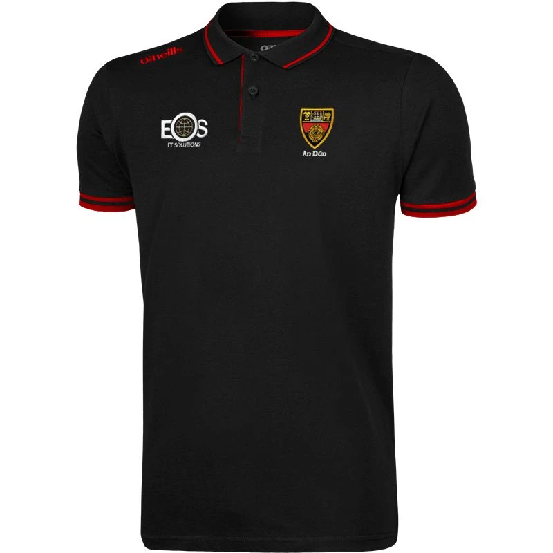 Down GAA Men's Portugal Cotton Polo Shirt Black / Red