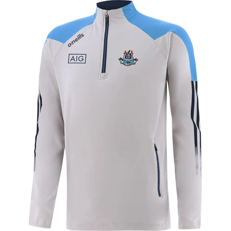 Dublin GAA Men's Nevada Brushed Half Zip Top Silver / Sky / Marine