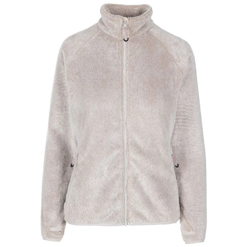 Trespass Women's Telltale Soft Furry Fleece Jacket Soft Stone
