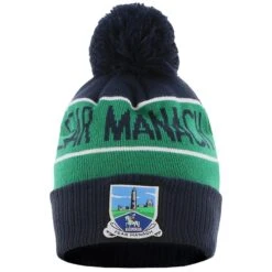 Fermanagh Kids' Gino Bobble Hat Marine / Green / White