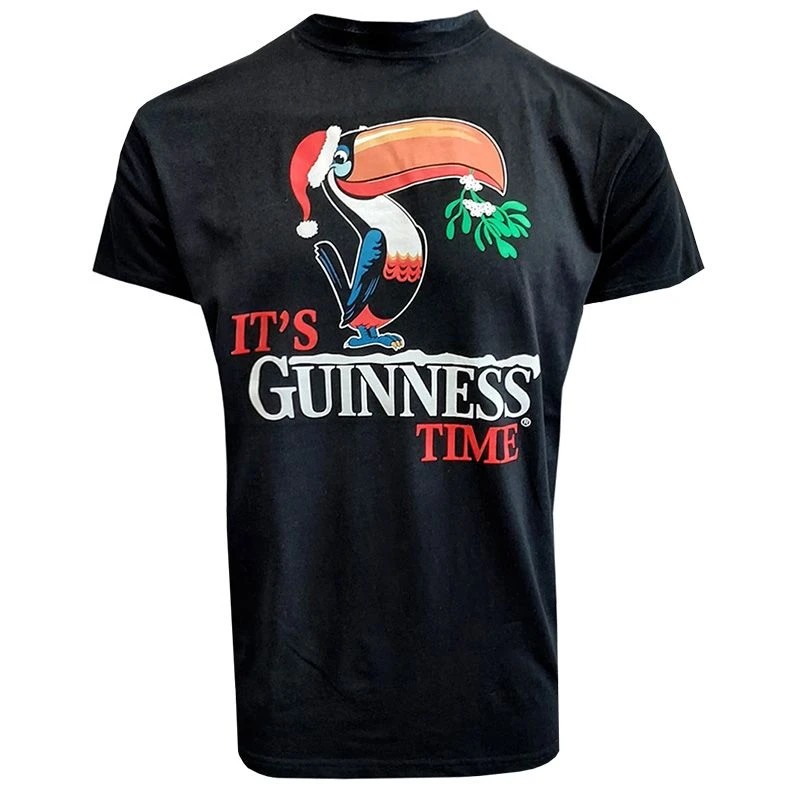 Guinness Men's Christmas Toucan T-Shirt Black
