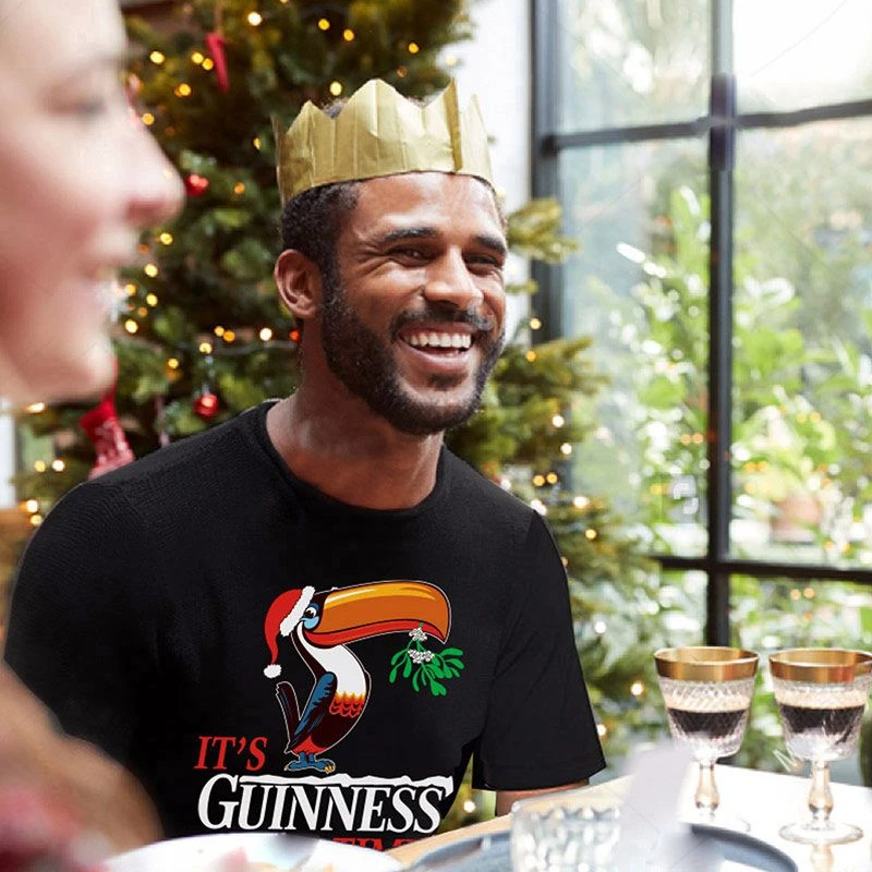 Guinness Men's Christmas Toucan T-Shirt Black - Image 3