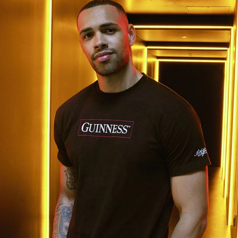 Guinness Men's Printed Harp T-Shirt Black