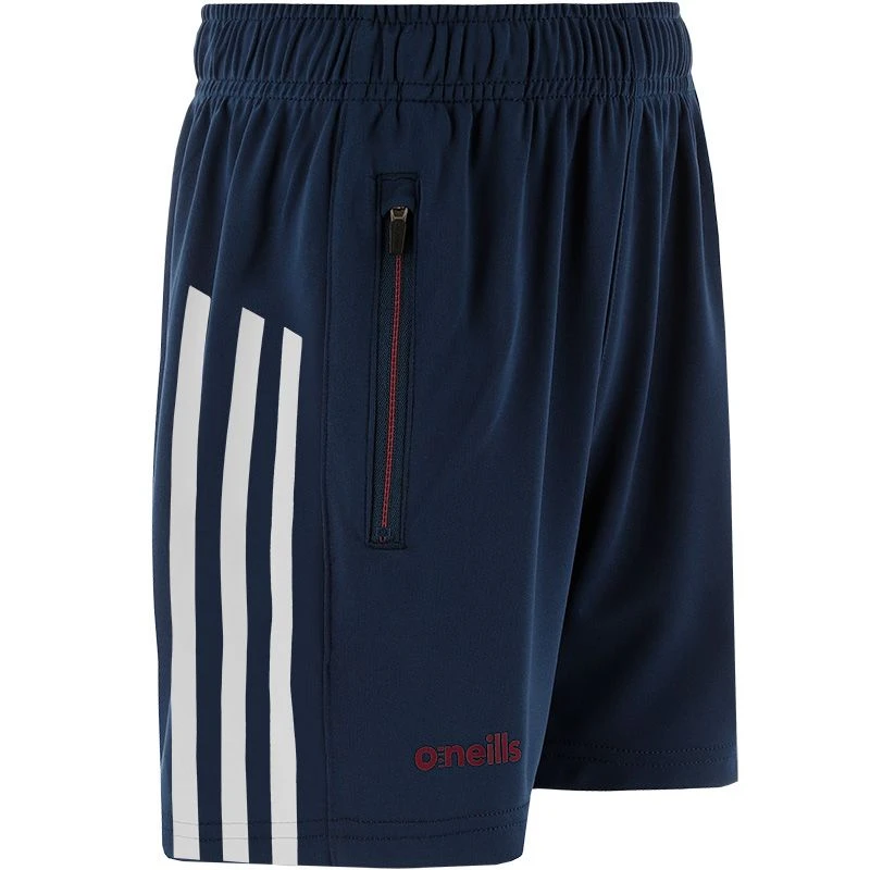 Galway GAA Kids' Dolmen Training Shorts Marine / Red / White - Image 2