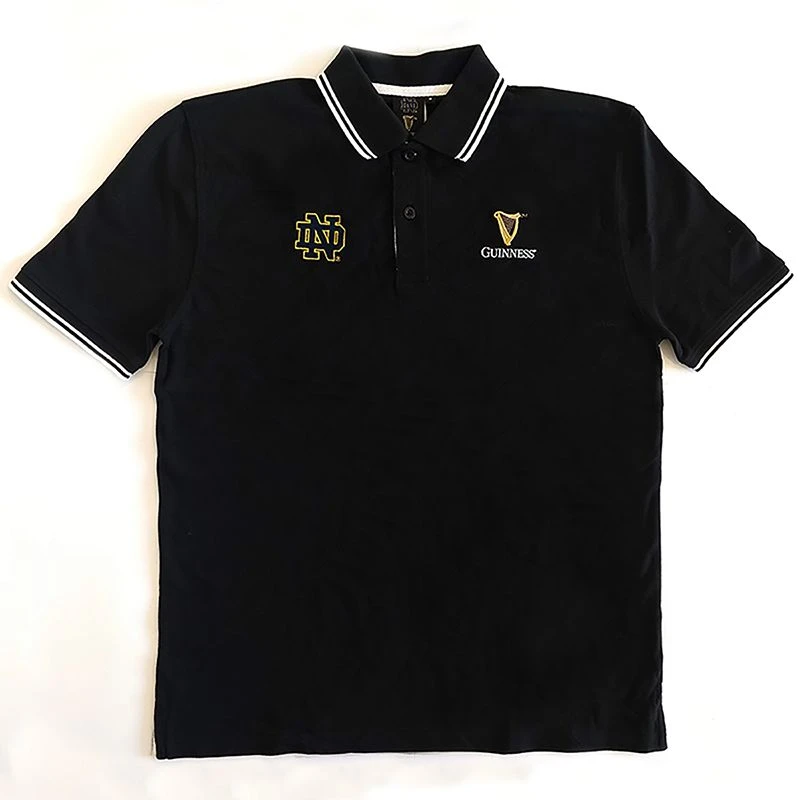 Guinness Men's Notre Dame Cotton Polo Black - Image 2