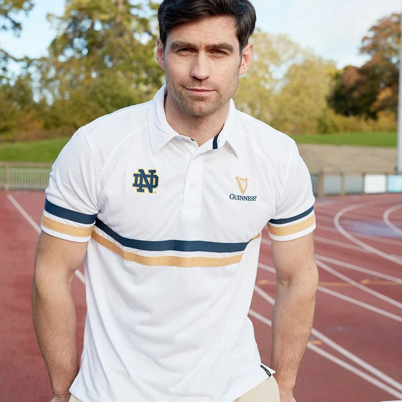 Guinness Men's Notre Dame Performance Polo White