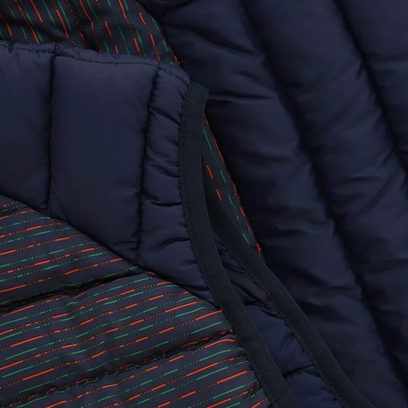 Carlow GAA Kids' Harlem Hooded Padded Gilet Marine / Bottle / Red - Image 5