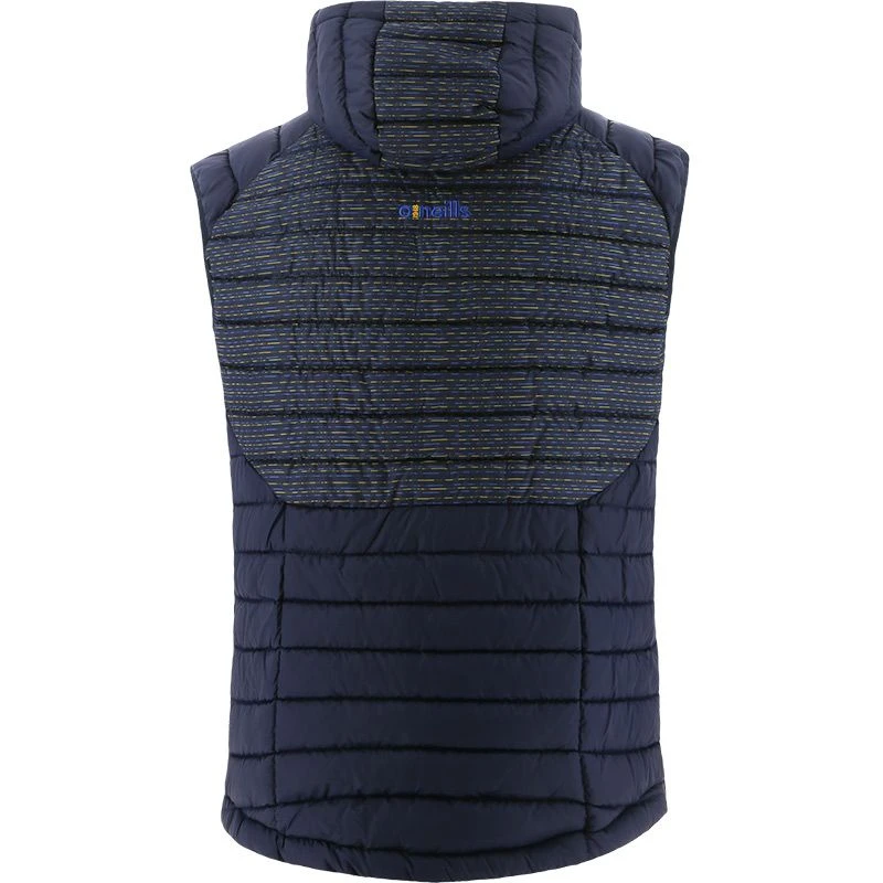 Tipperary GAA Kids' Harlem Hooded Padded Gilet Marine / Royal / Amber - Image 2