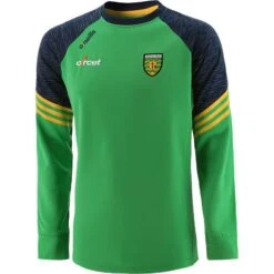 Donegal GAA Men's Harlem Technical Fleece Crew Neck Top Green / Marine / Amber