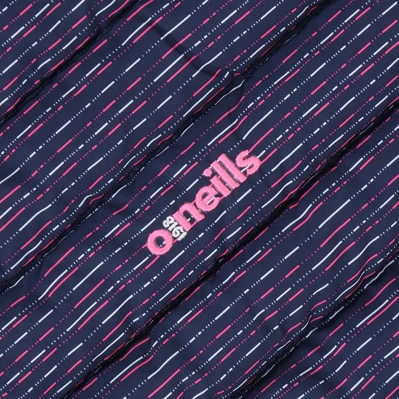 Cork GAA Women's Harlem Hooded Padded Gilet Marine / Pink - Image 3