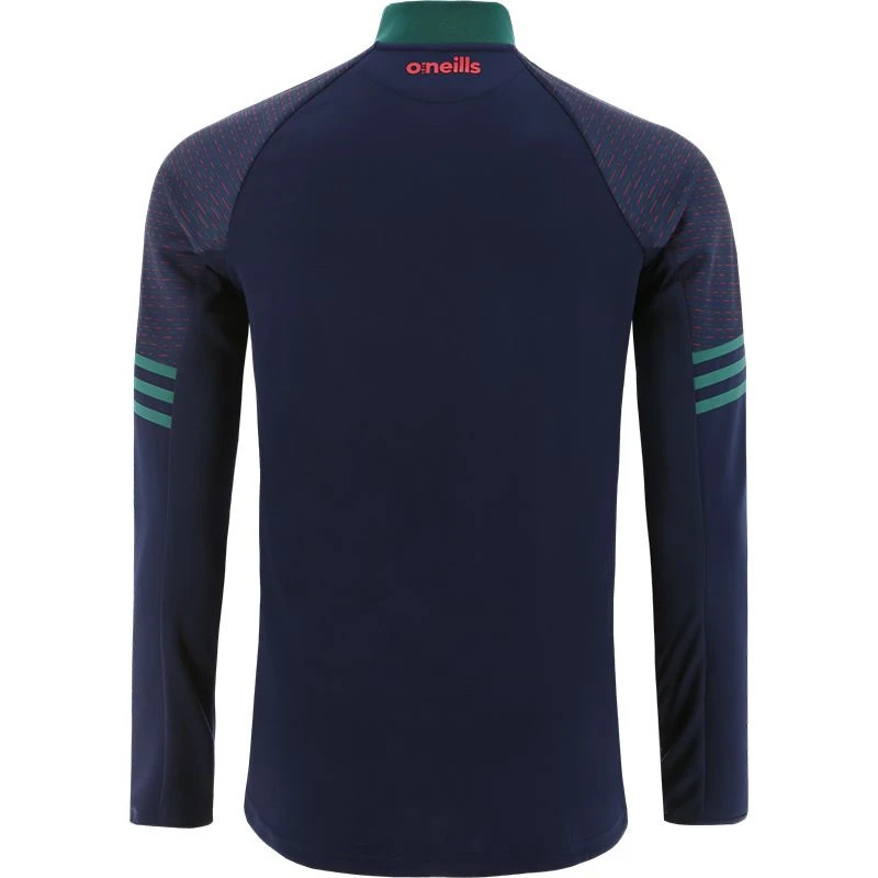 Mayo GAA Kids' Harlem Hybrid Half Zip Top Marine / Bottle / Red - Image 2