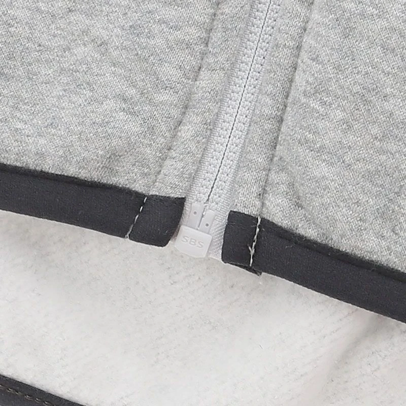 Men's Henry Fleece Full Zip Hoodie Grey - Image 3