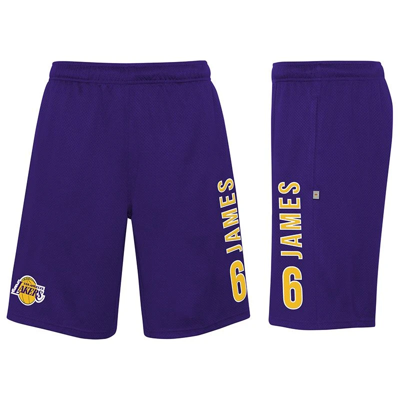 Men's LA Lakers Jump Ball Short Purple - Image 4