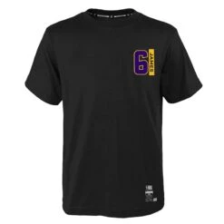 Men's LA Lakers LeBron James T-Shirt Black / White / Yellow