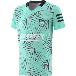 Kerry GAA Kids' Short Sleeve Training Top Green / Dark Grey