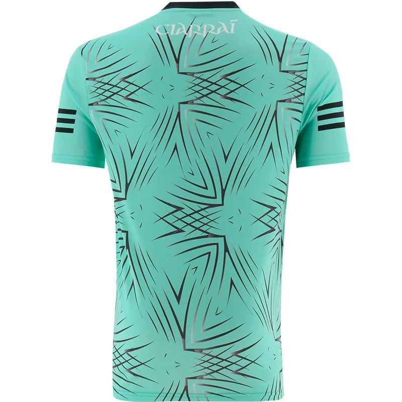 Kerry GAA Short Sleeve Training Top Green / Dark Grey - Image 2