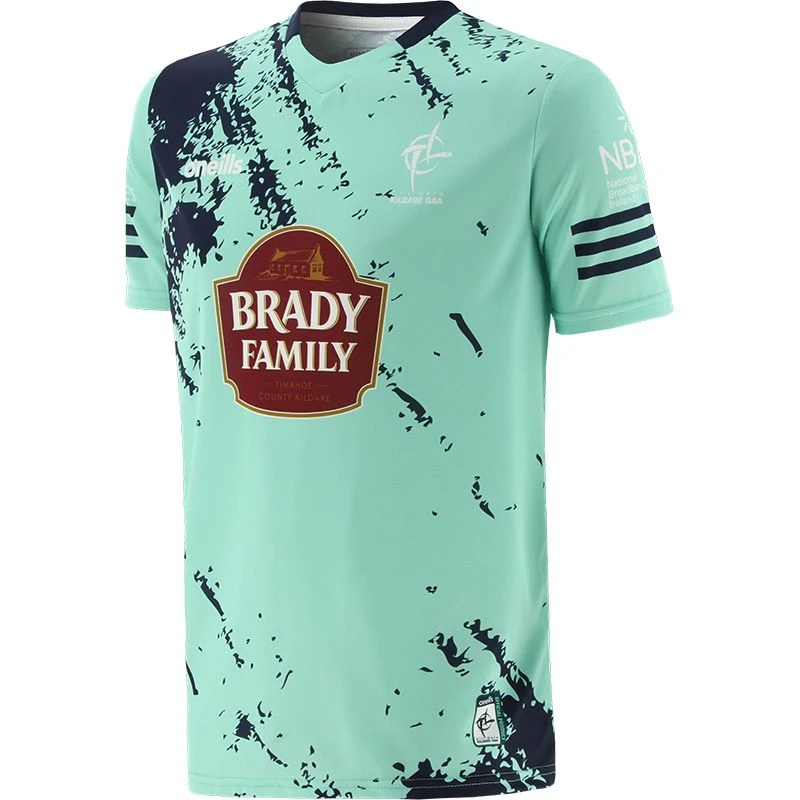 Kildare GAA Kids' Short Sleeve Training Top Mint / Marine