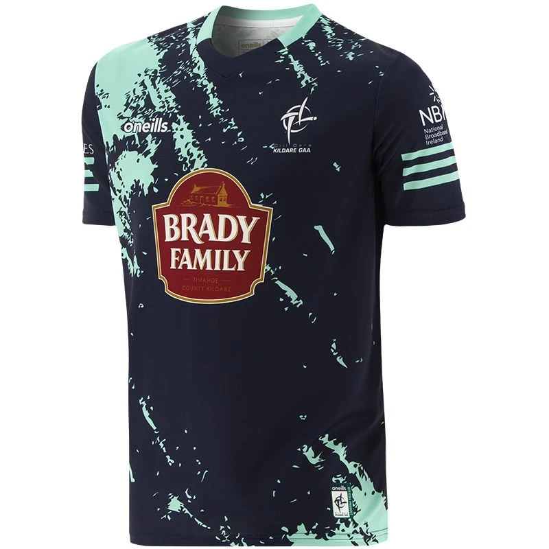Kildare GAA Kids' Short Sleeve Training Top Marine / Mint