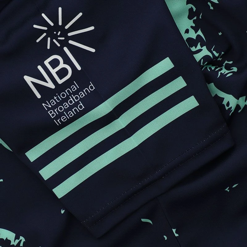 Kildare GAA Kids' Short Sleeve Training Top Marine / Mint - Image 8