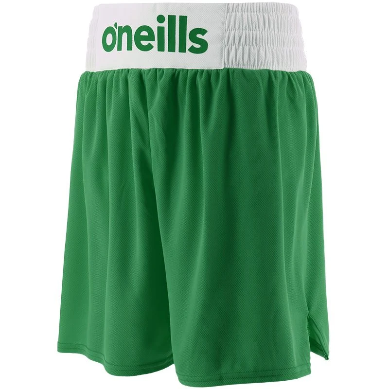 Kids' Knockout Boxing Shorts Green / White