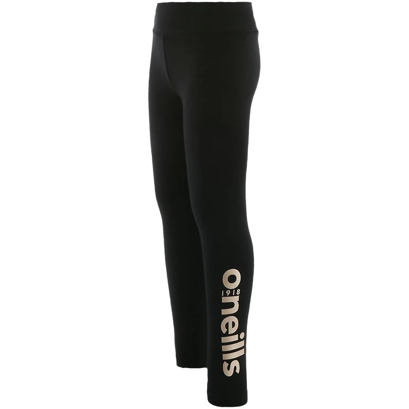 Kids' Kourtney Regular Leggings Black / Gold