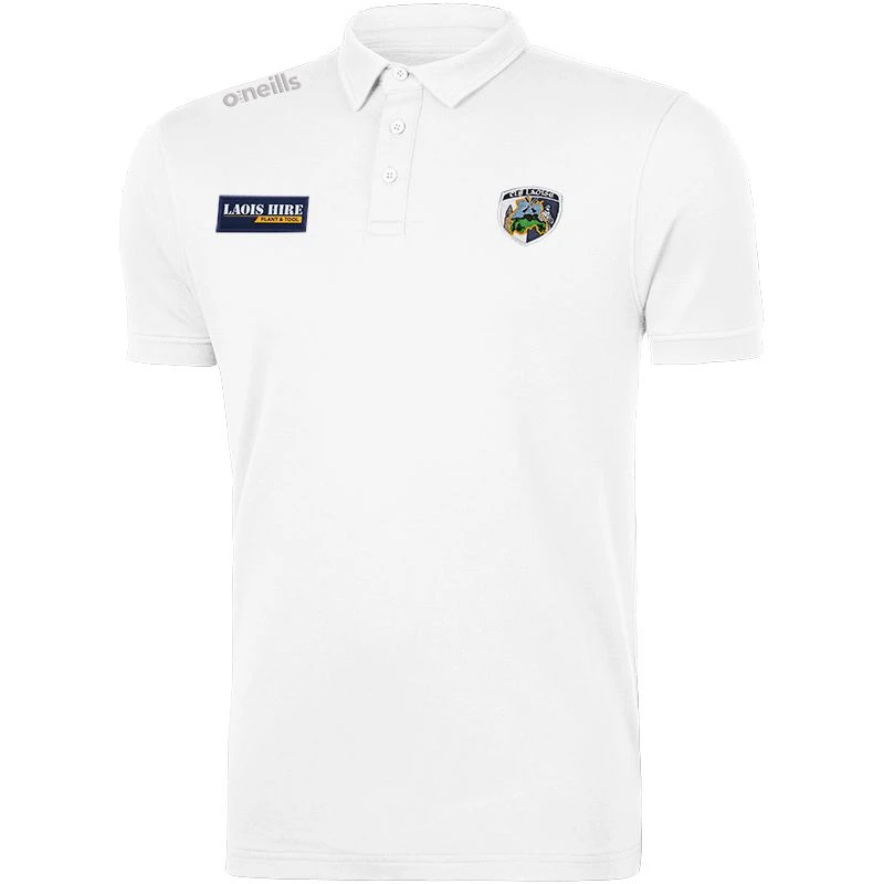 Laois GAA Men's Pima Cotton Polo Shirt White