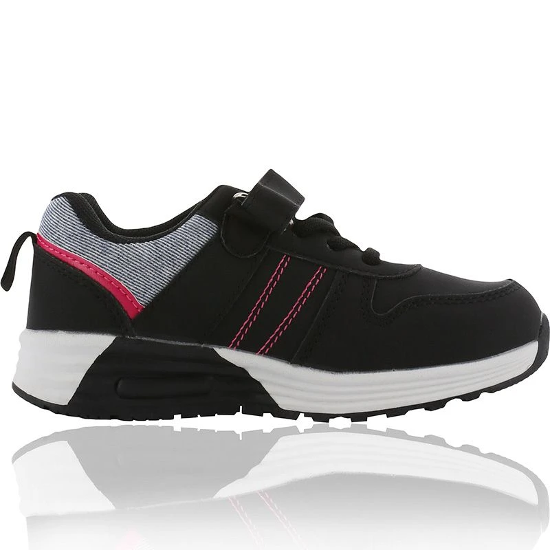 Laura Velcro Junior Trainers Black / Fuschia - Image 2