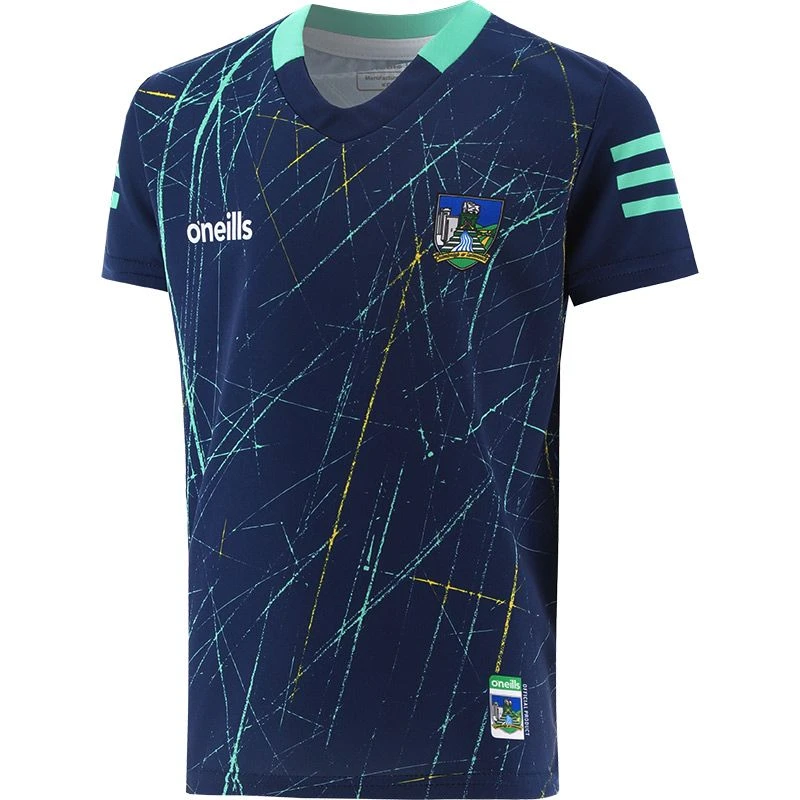 Limerick GAA Kids' Short Sleeve Training Top Marine / Green