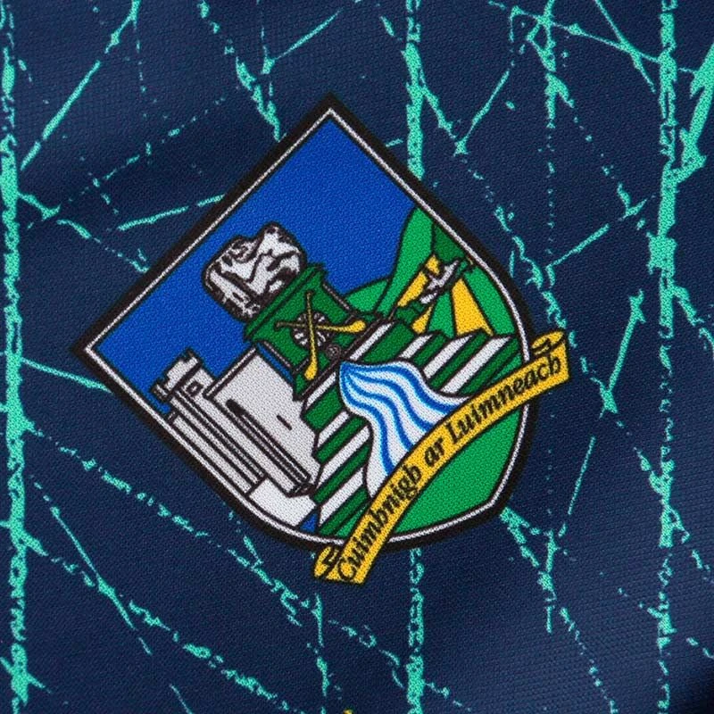 Limerick GAA Short Sleeve Training Top Marine / Green - Image 3