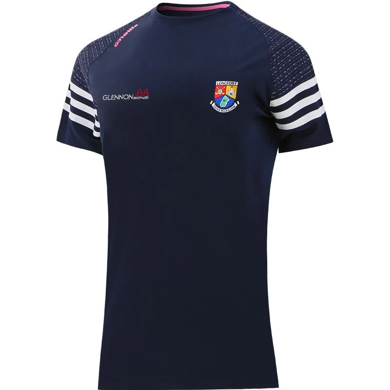 Longford GAA Women's Harlem T-Shirt Marine / Pink / White