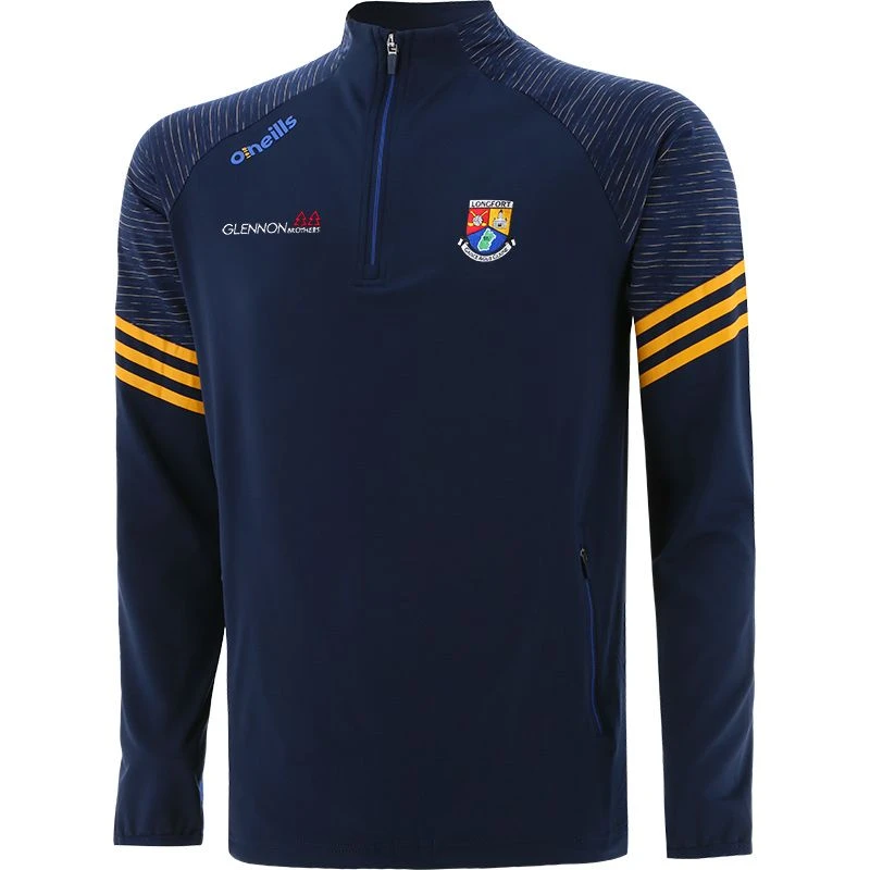 Longford GAA Kids' Harlem Brushed Half Zip Top Marine / Royal / Amber