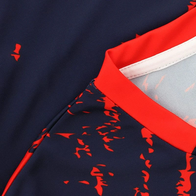 Longford GAA Hurling Kids' Short Sleeve Training Top Marine / Red - Image 5