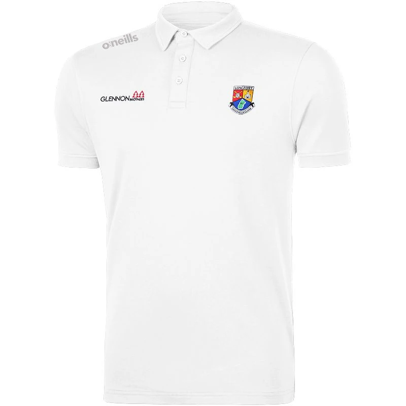 Longford GAA Men's Pima Cotton Polo Shirt White