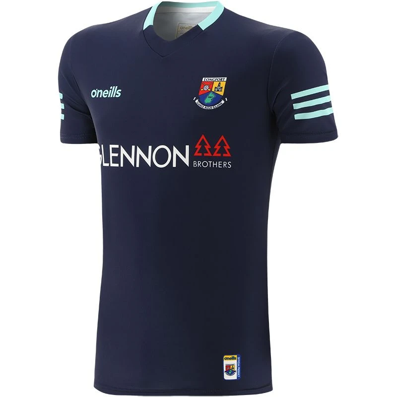 Longford GAA Player Fit Short Sleeve Training Top Marine
