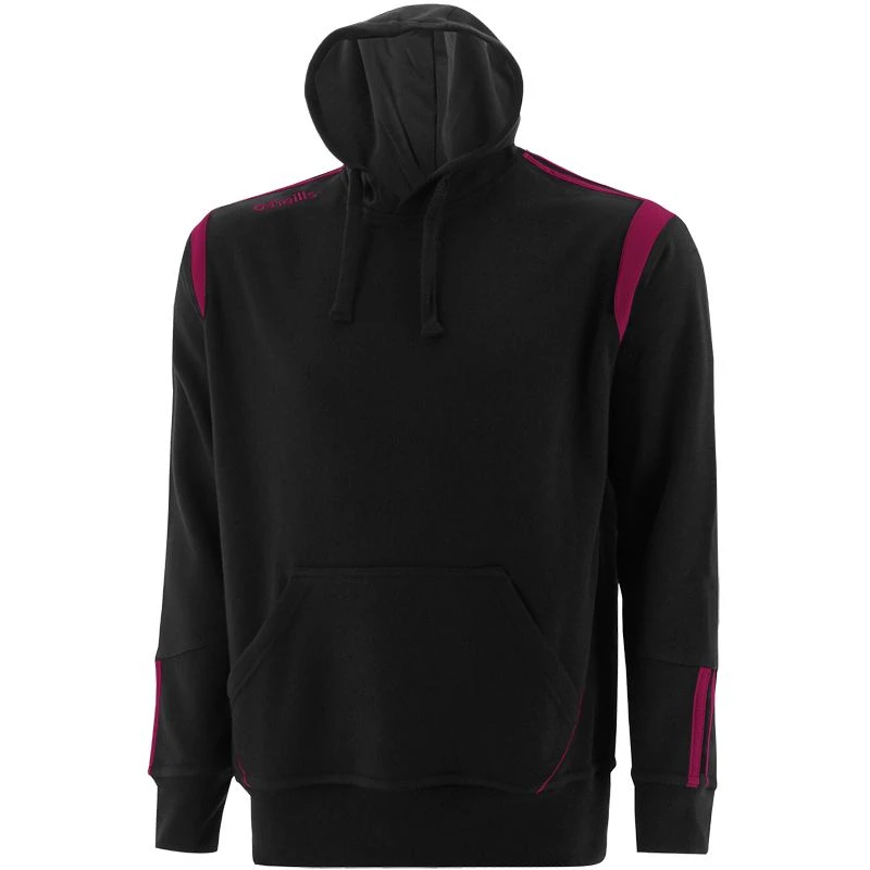 Men's Loxton Hooded Top Black / Maroon
