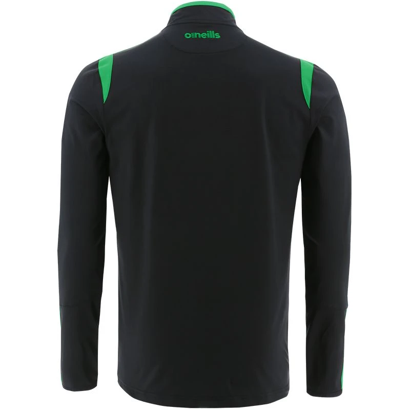 Kids' Loxton Brushed Half Zip Top Black / Green - Image 2