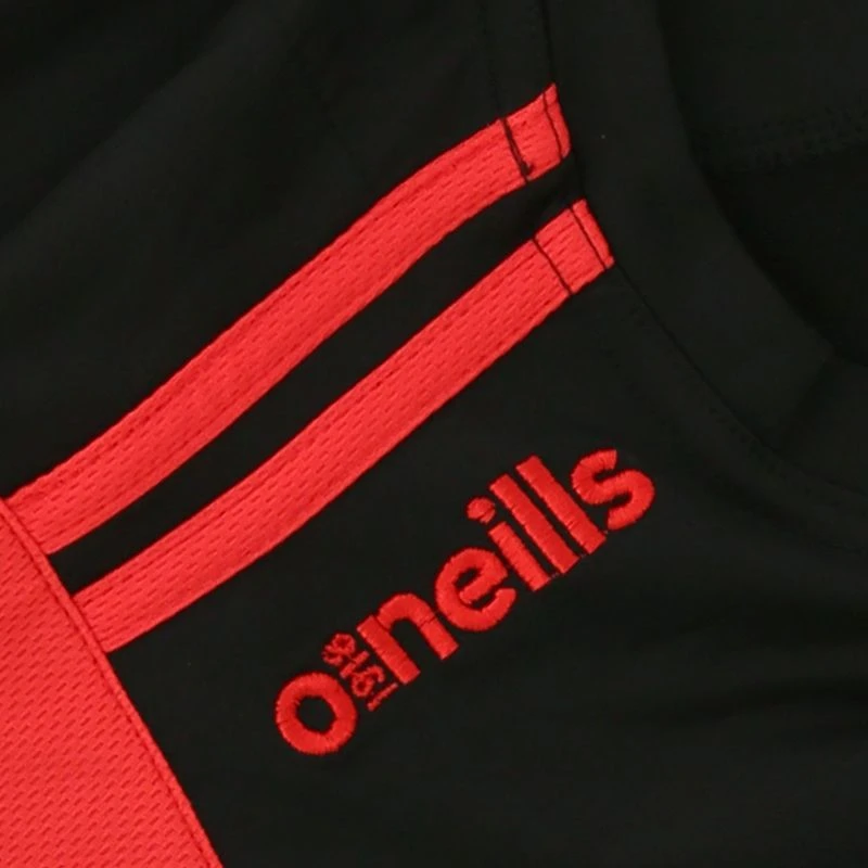 Men's Loxton Brushed Crew Neck Top Black / Red - Image 4