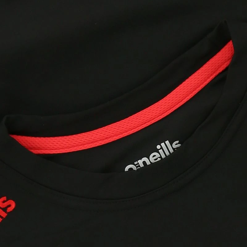 Kids' Loxton Brushed Crew Neck Top Black / Red - Image 7