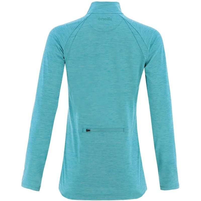 Women's Madison Brushed Half Zip Top Blue - Image 2