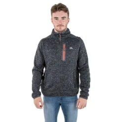 Trespass Men's Bingham Fleece Jacket Black Marl